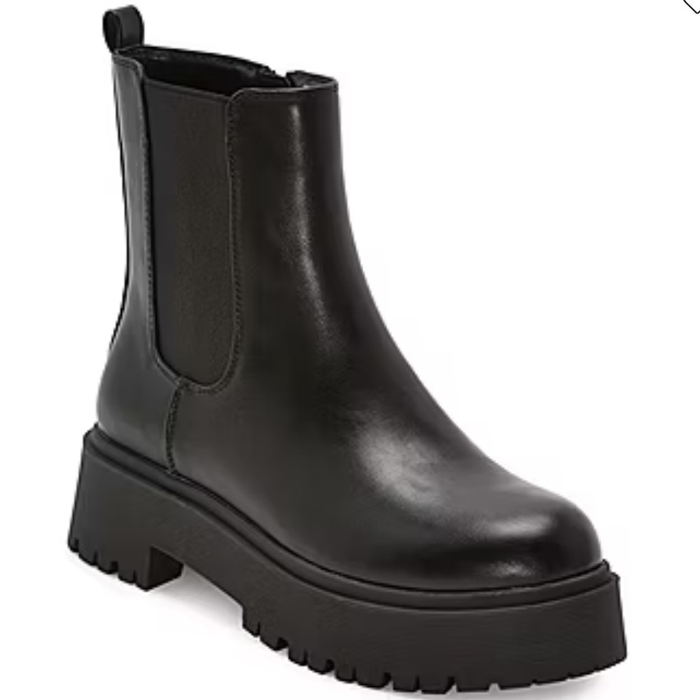 Black Women Block Heel Boots